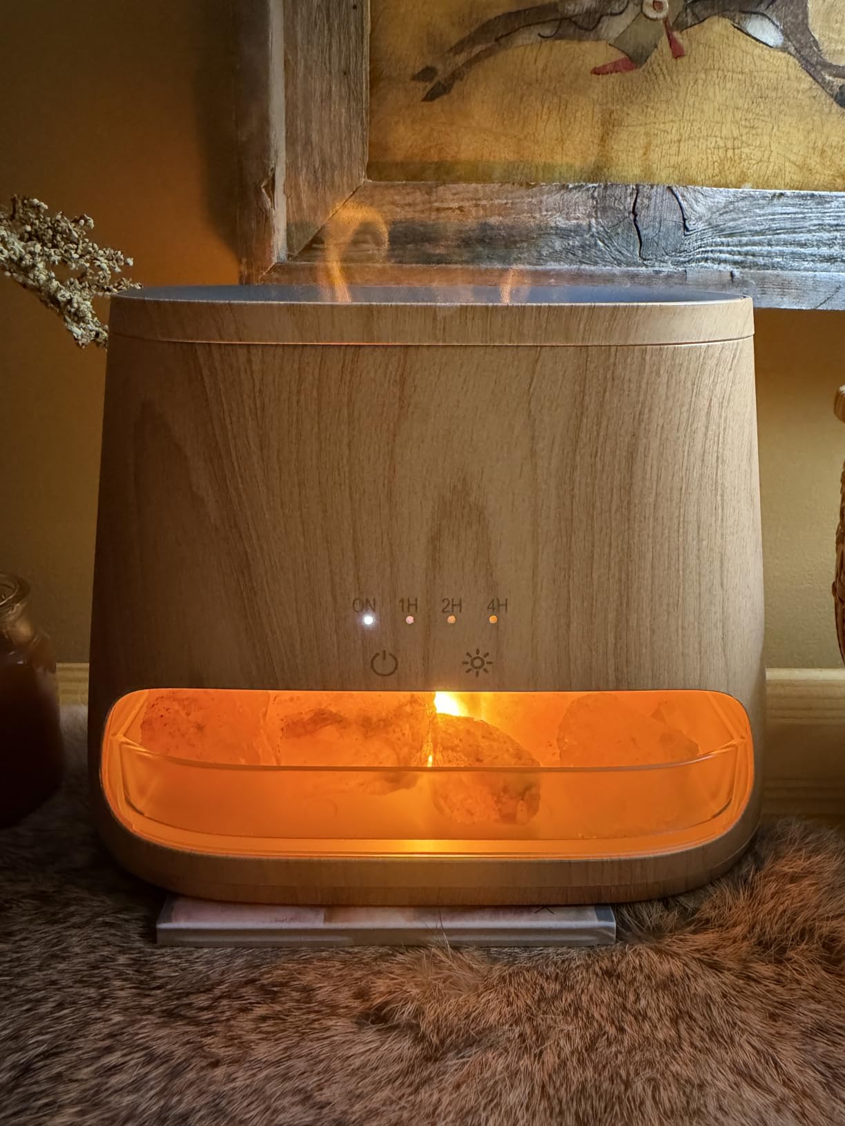 SALKING 2-in-1 Essential Oil Diffuser for Home & Himalayan Salt Lamp, 150ml customer photo 2