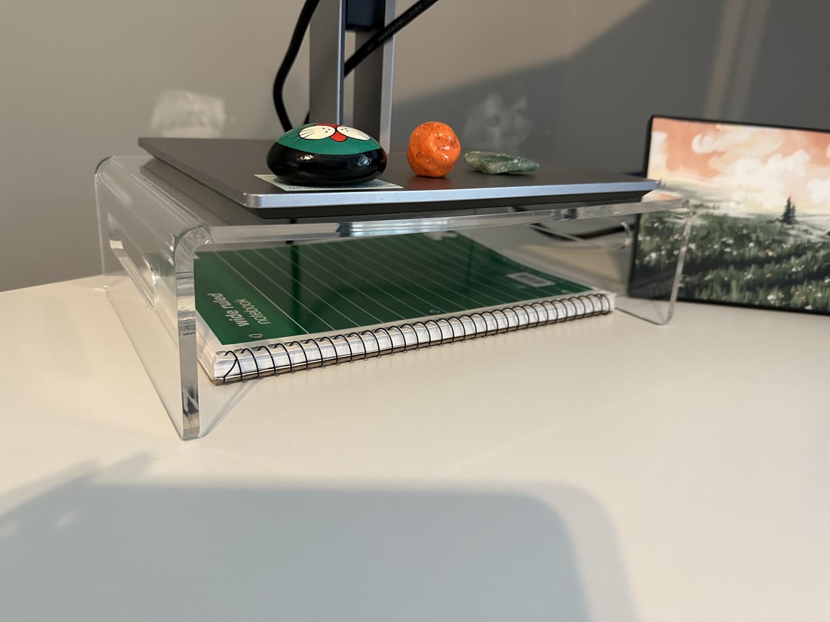 Zimilar 2 Pack Monitor Stand Riser, Acrylic Monitor Stand for Computer | Laptop, Printer, Notebook, Premium Clear Laptop Stand Acrylic Monitor Riser for Home Office, Monitor Stands for 2 Monitors customer photo 2