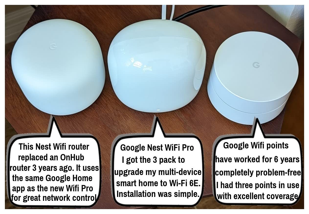 Nest WiFi Pro - Wi-Fi 6E - Reliable Home Wi-Fi System with Fast Speed and Whole Home Coverage - Mesh Router - Linen customer photo 2