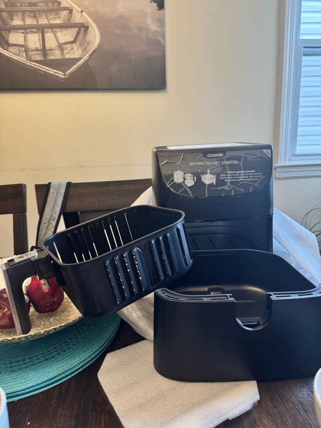 Cosori Pro Gen 2 Air Fryer 5.8QT, Upgraded Version with Stable Performance & Sleek New Look, 13 One Touch Functions, 100 Paper & 1100 Online Recipes, Dishwasher-Safe Detachable Square Basket, Black customer photo 1