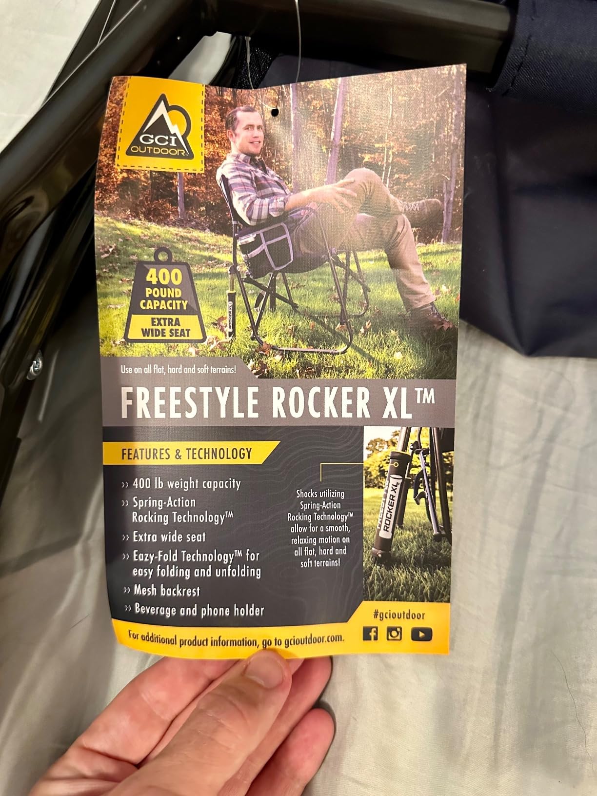 GCI Outdoor Freestyle Rocker XL Camping Chair - Indigo Blue customer photo 2