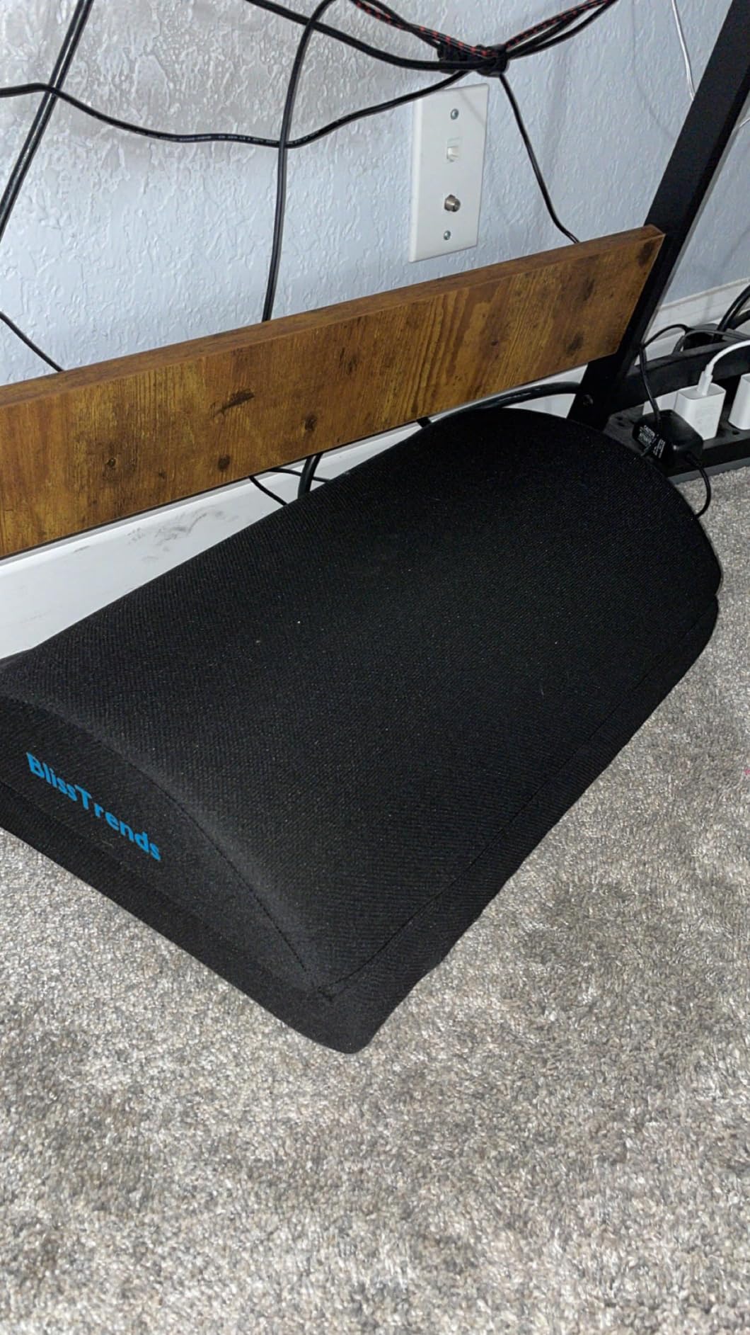BlissTrends Foot Rest Under Desk, Foot Stool with 2 Adjustable Heights customer photo 1