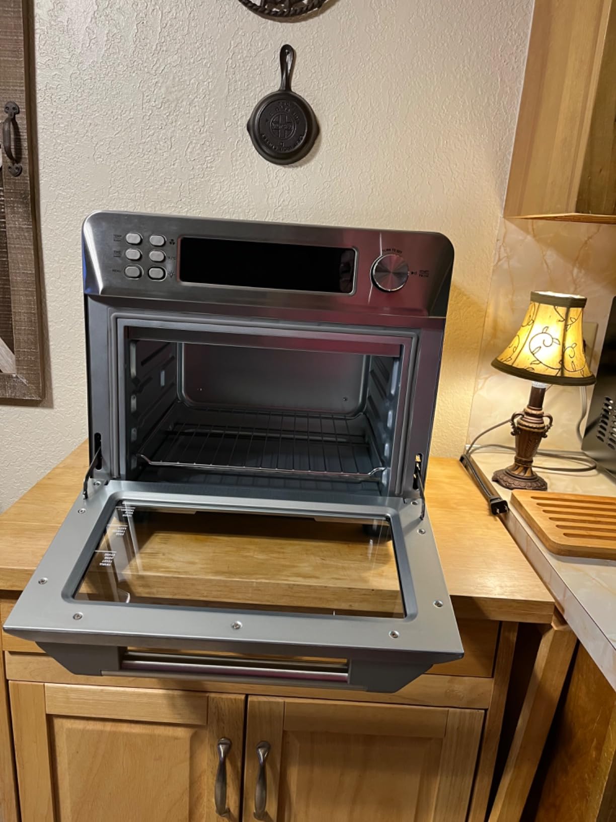 Cosori Smart 12-in-1 Air Fryer Toaster Oven Combo, Airfryer Convection Oven Countertop, Bake, Roast, Reheat, Broiler, Dehydrate, 75 Recipes & 3 Accessories, 26QT, Silver-Stainless Steel customer photo 1