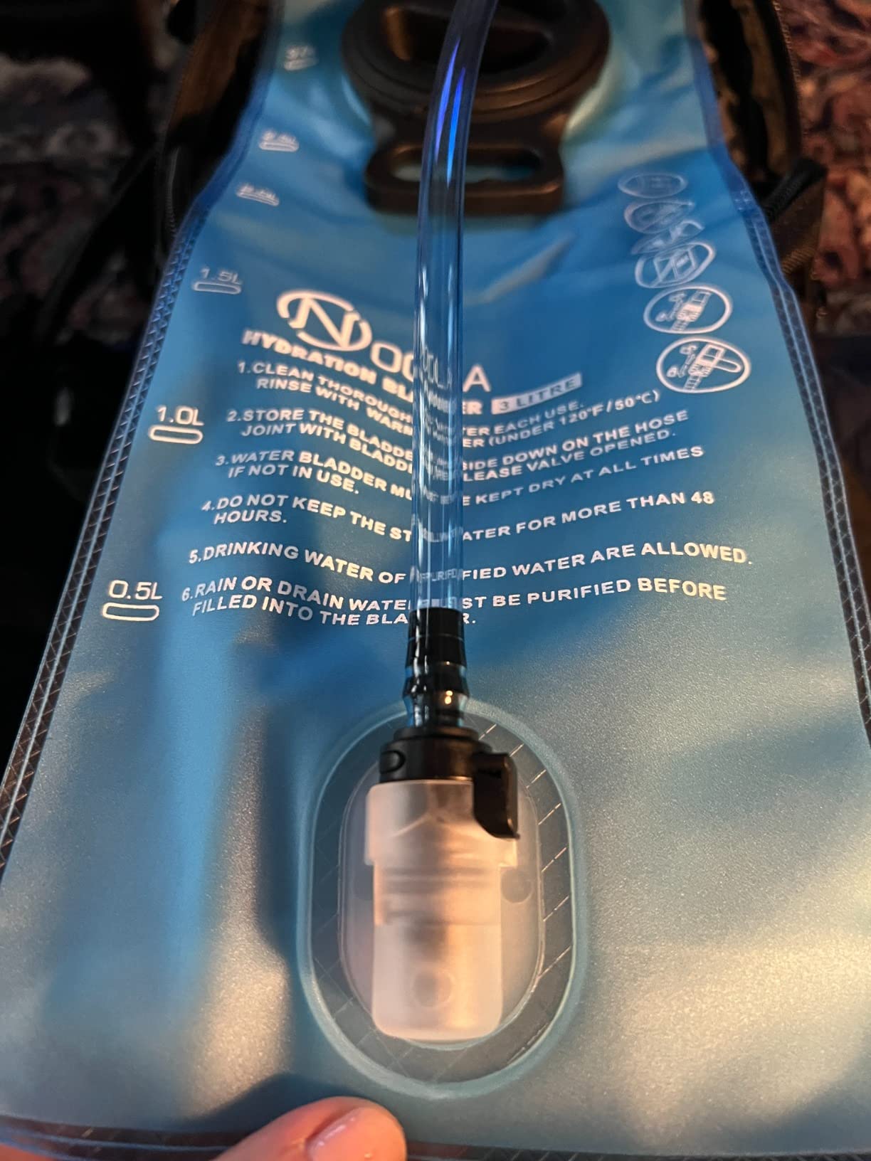 NOOLA Hydration Backpack, Tactical Water Backpack with 3L TPU Water Bladder customer photo 1