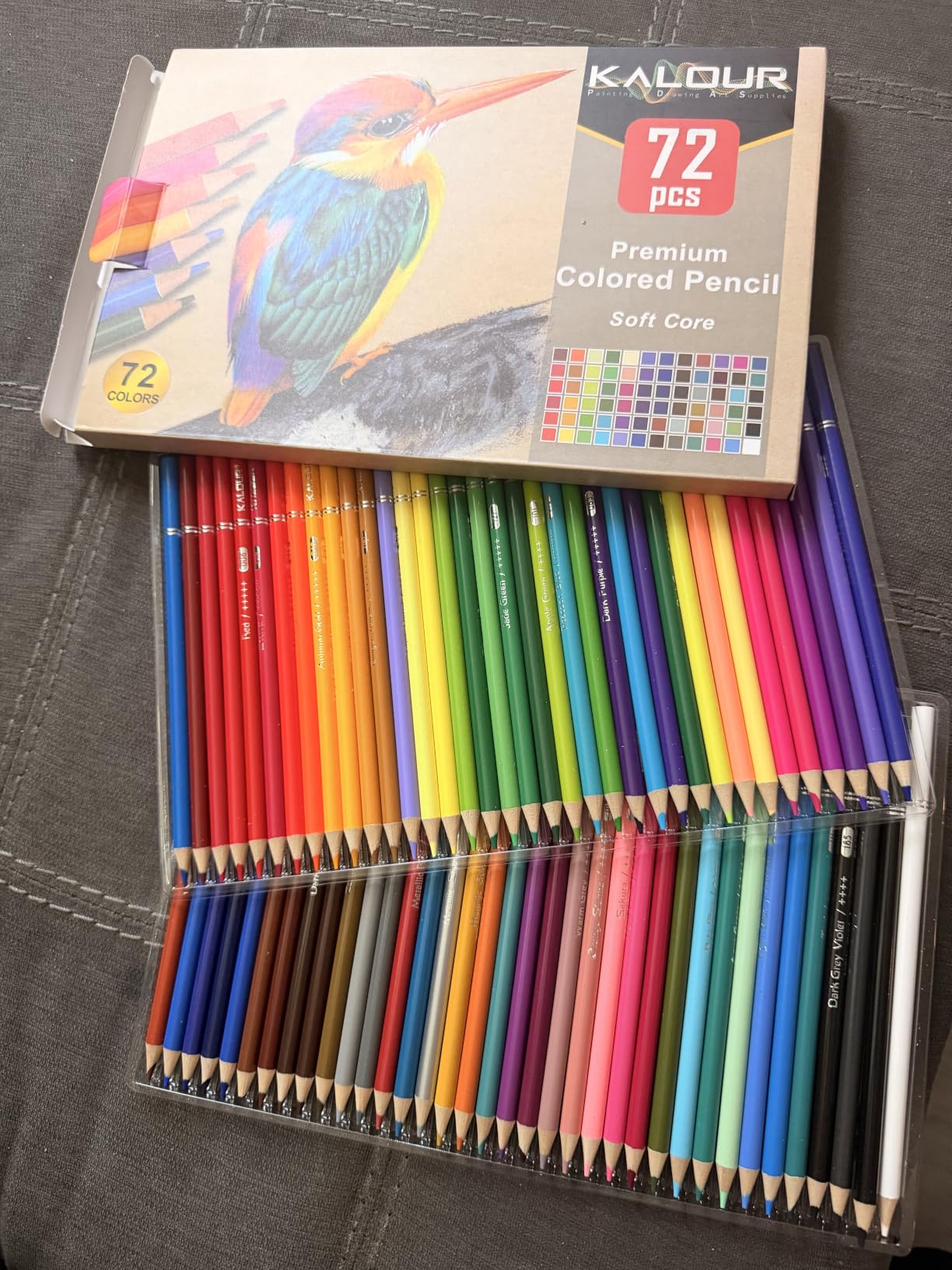KALOUR 72 Count Colored Pencils for Adult Coloring Books, Soft Core,Ideal for Drawing Blending Shading,Color Pencils Set Gift for Adults Kids Beginners customer photo 1