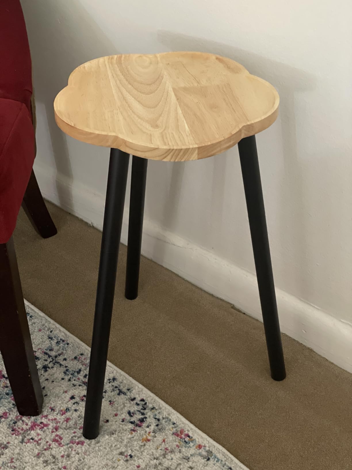 KINNARY Tall Plant Stand Indoor, Mid Century Wood Plant Stand Plant Table for Flower Pots, Heavy Duty Metal Plant Holder, Modern Home Decor Small Round Side End Table (11.8