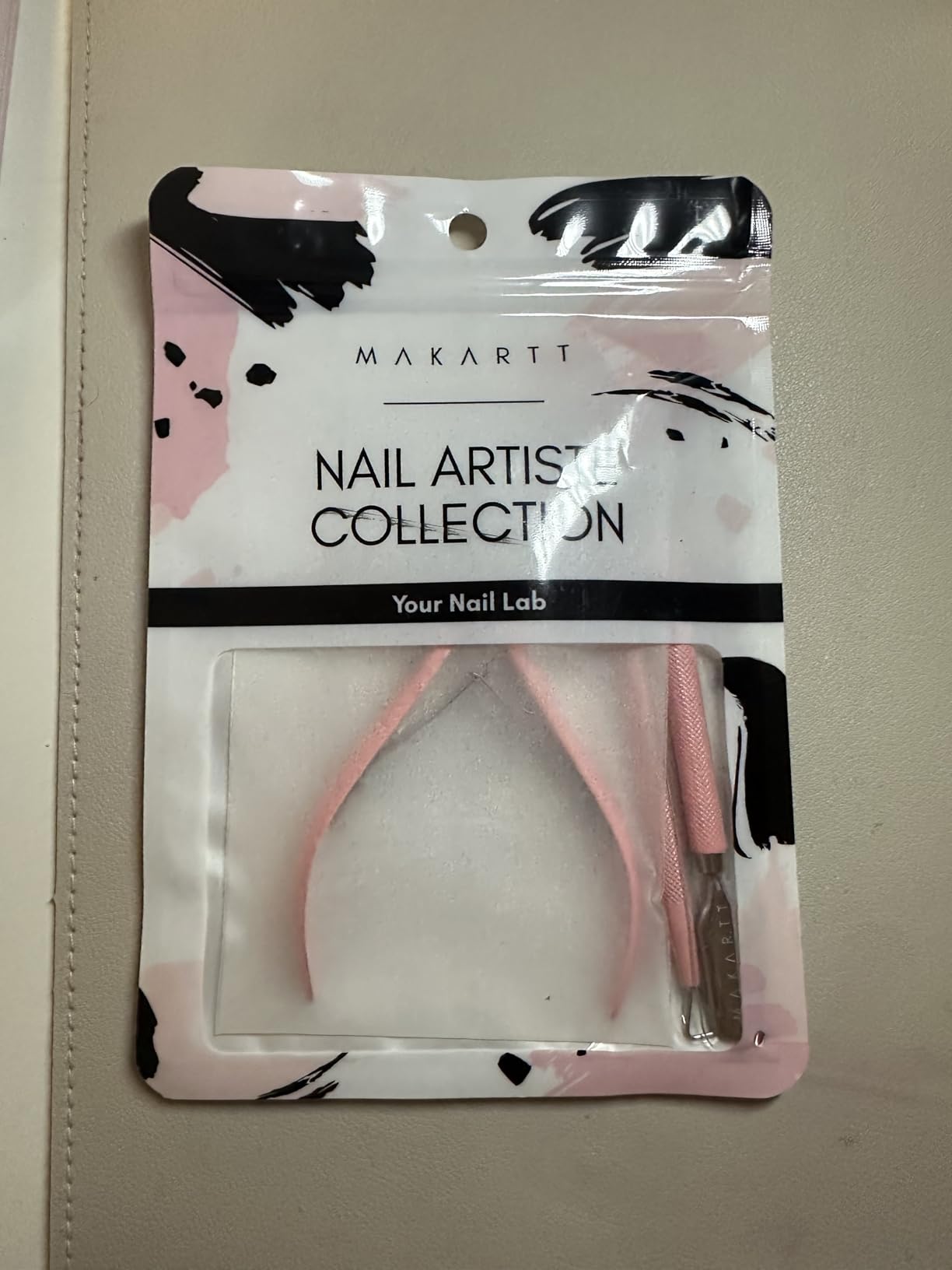 Makartt 3 Pcs Pink Cuticle Nipper Set, Stainless Steel Pusher & Scraper customer photo 1