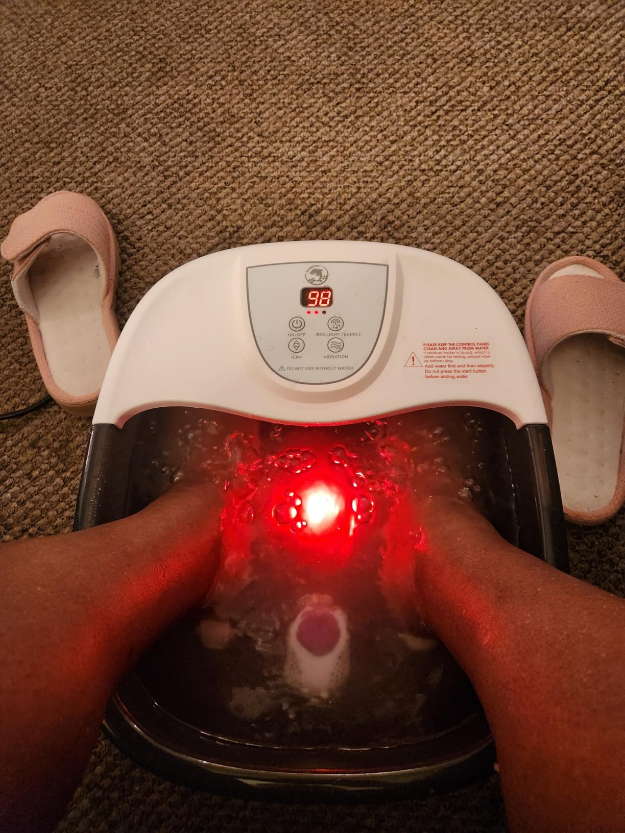 ECARBME Foot Spa Bath Massager with Heat, Foot Soaking Tub with 22 Massage Rollers, Temperature Control, Jets, Bubbles, Epsom Salt and Vibration, Foot Bath soak tub for Relaxation - Grey customer photo 2