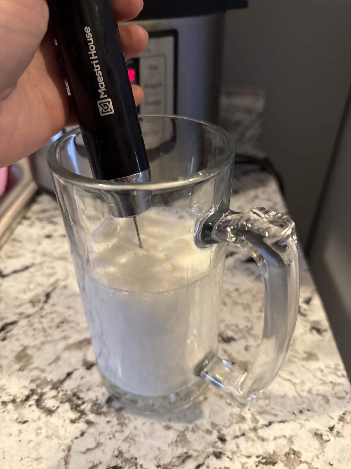 Maestri House LunaFro Rechargeable Milk Frother, Stand & 2 Detachable Whisks | 1200mAh Battery Frother for Lattes Cappuccino Matcha Powdered Supplements customer photo 2