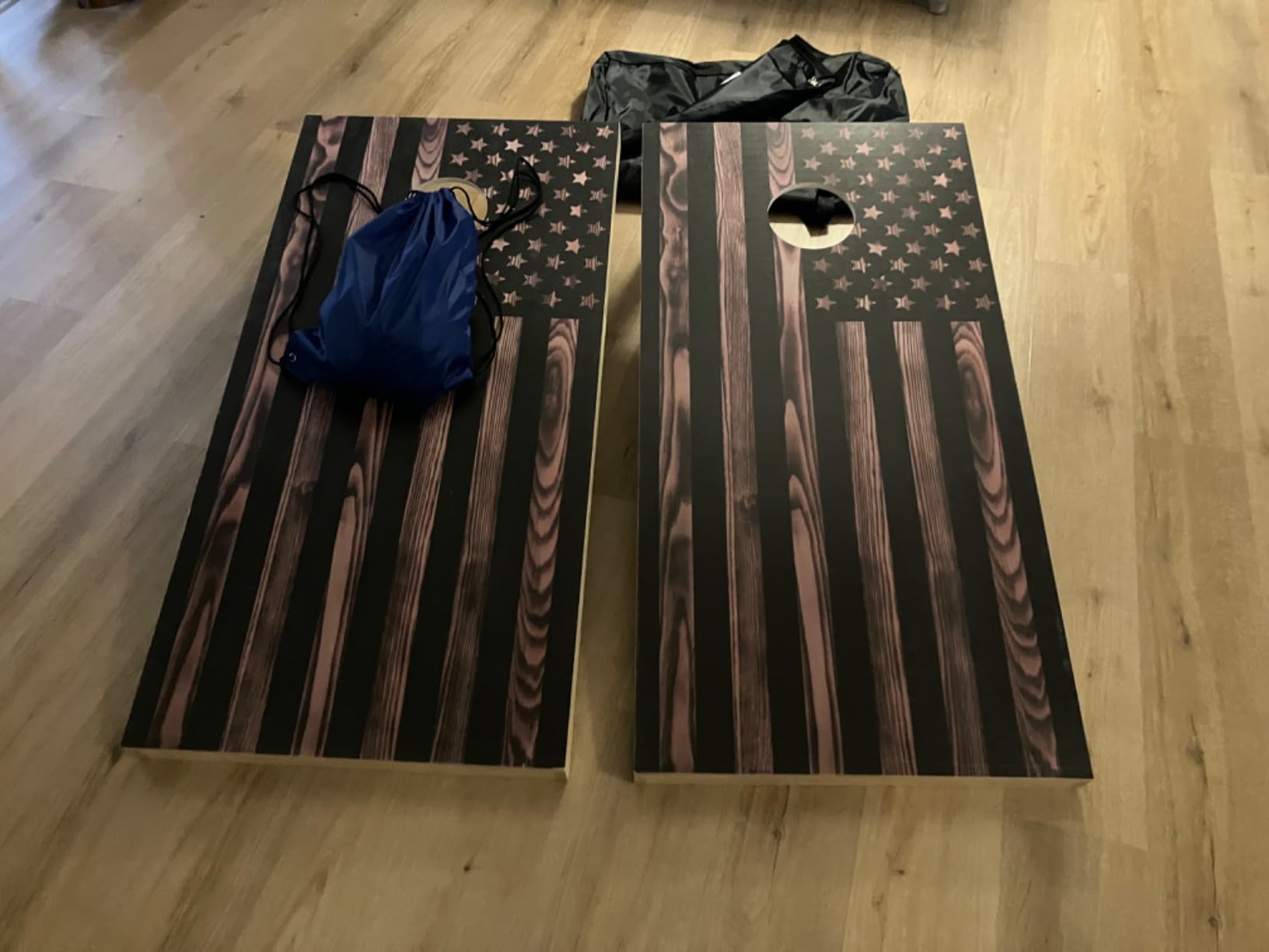 Tailgating Pros Cornhole Boards 4x2 Official Regulation Size – Wooden Design Cornhole Game Set with 8 Bean Bags, Carrying Case & Tote – Outdoor Tailgate Yard Game customer photo 1