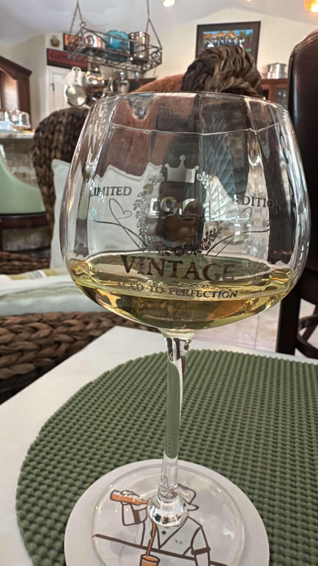 60th Birthday Gifts for Women, Vintage 1966 Engraved Wine Glass in Gift Box customer photo 2