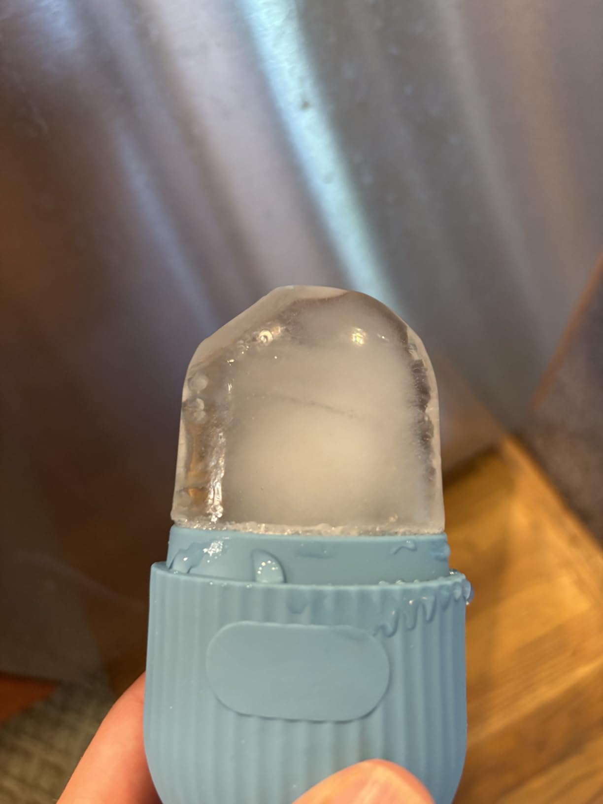 Joyeee Ice Face Roller, Reusable Silicone Mold Face Massage Eye Facial Beauty Skin Care Tools Apply Ice for Shrink Pores Anti Wrinkle Reduce Puffiness Improve Skin Elasticity, Striped customer photo 2