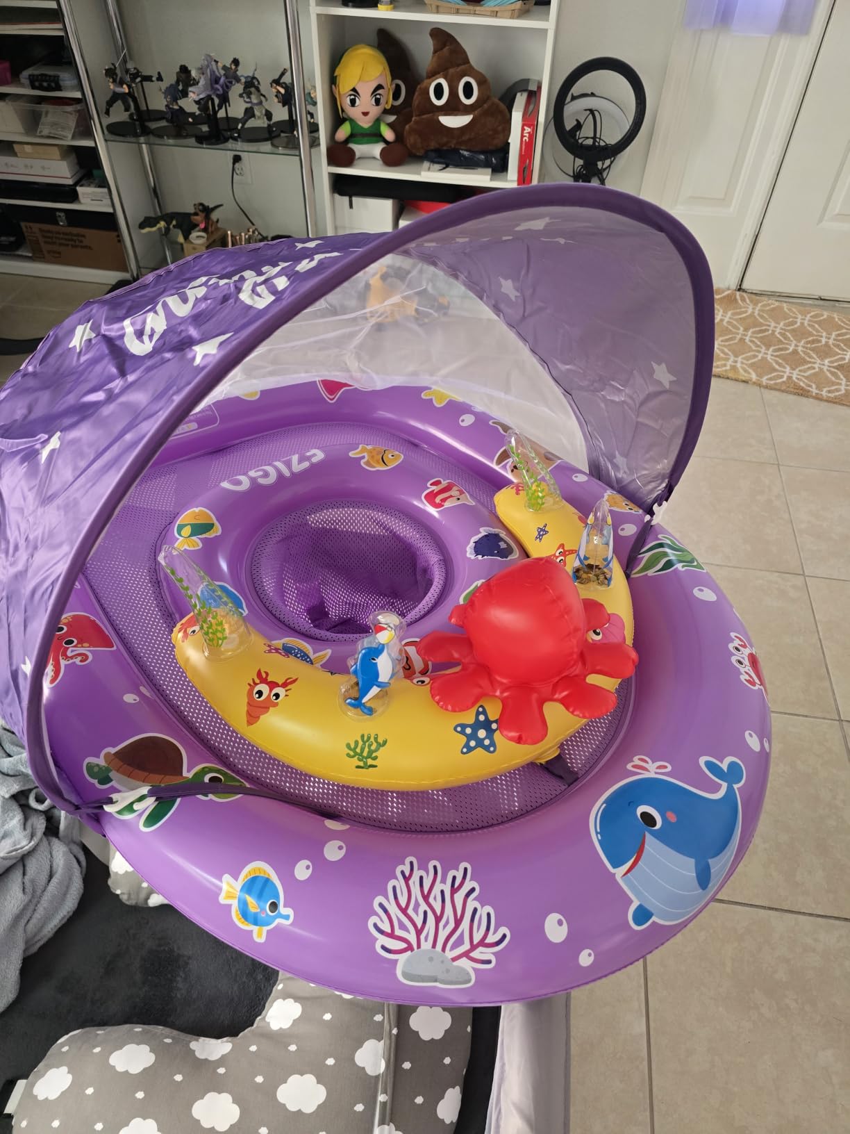 EZIGO Baby Pool Float Canopy UPF50+, Kids Floats for 6-36 Months Boys Girls customer photo 2