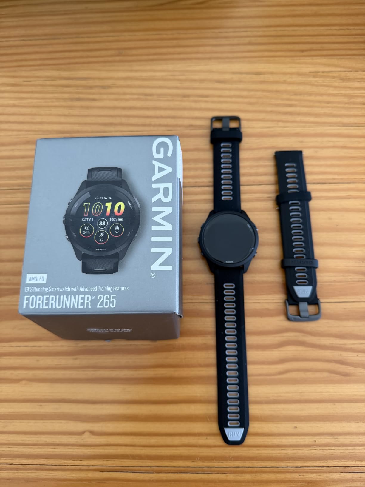 Garmin Forerunner 265, Running Smartwatch, 46mm, Black/Powder Gray | Advanced Training Metrics & Recovery Insights, Music On Your Wrist, Garmin Coach customer photo 1