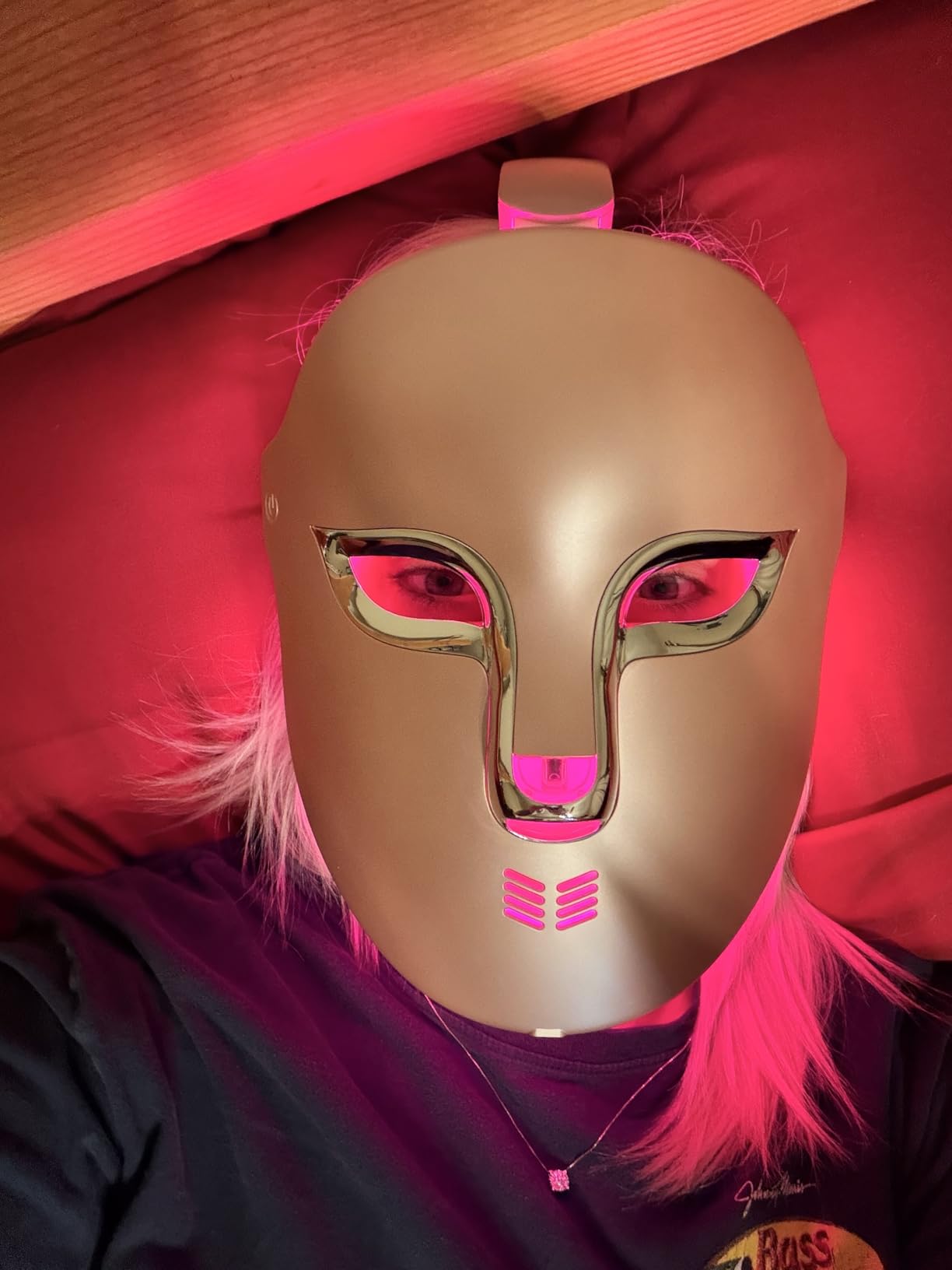 FSA Red Light Therapy Mask for Face : Acne Removal,Wrinkles Redness,Wirless Remote,Salon Grade HSA Infrared Face Mask, Anti Aging Skincare for Home,2000mAh Rechargeable Led Light Therapy Facial Mask customer photo 1