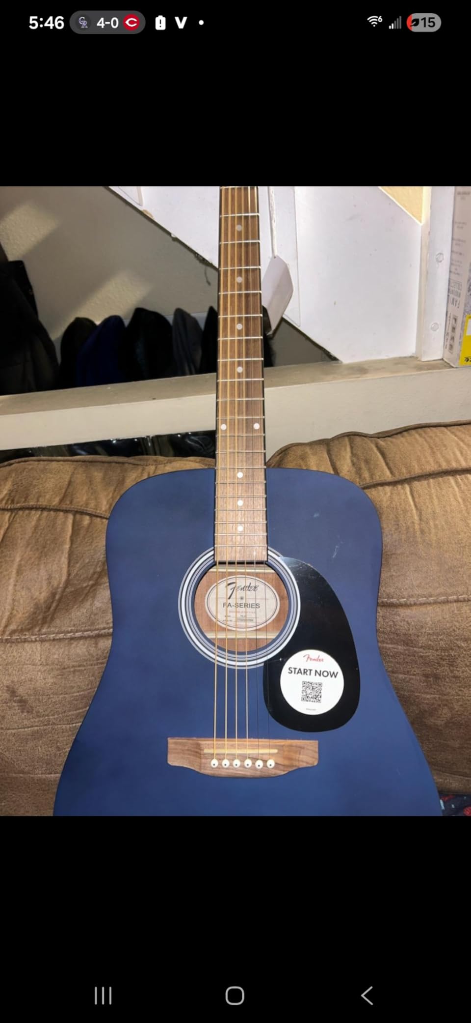 Fender Dreadnought Acoustic Guitar - Natural Bundle with Gig Bag, Tuner, Strings, Picks, and Austin Bazaar Instructional DVD customer photo 1