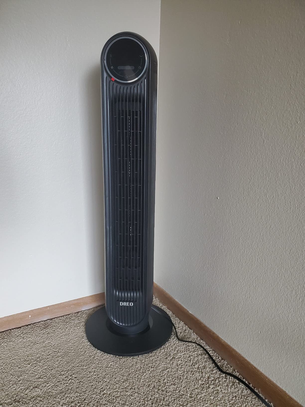 Dreo Smart Tower Fan for Bedroom, 28ft/s Velocity, 8 Speeds Ultra Quiet Fan, 2026 Upgraded DC Motor, 90° Oscillating Floor Fan, WiFi Voice Control, 4 Modes 8H Timer, Bladeless Standing Fans with Remote customer photo 2