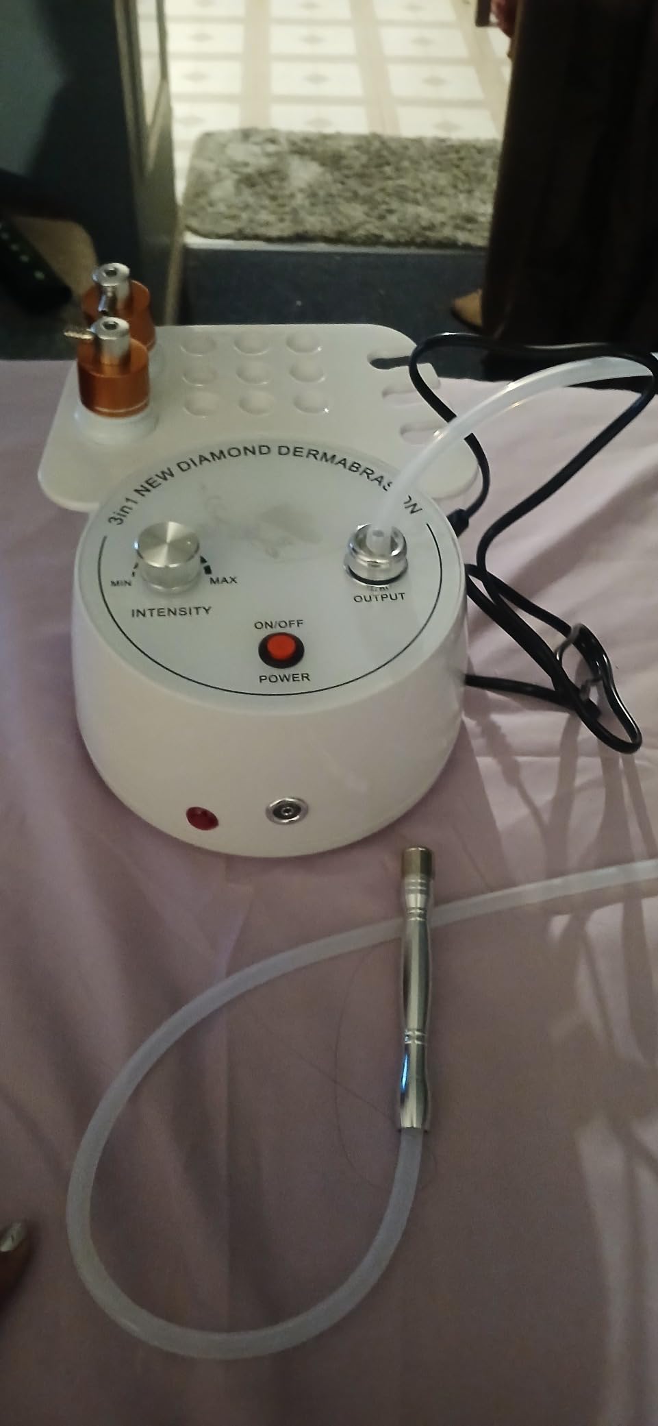3 in 1 Diamond Microdermabrasion Machine, Professional Microdermabrasion Device with Vacuum Spray, Beauty Facial Skin Care Dermabrasion Equipment for Salon Personal Home Use customer photo 1