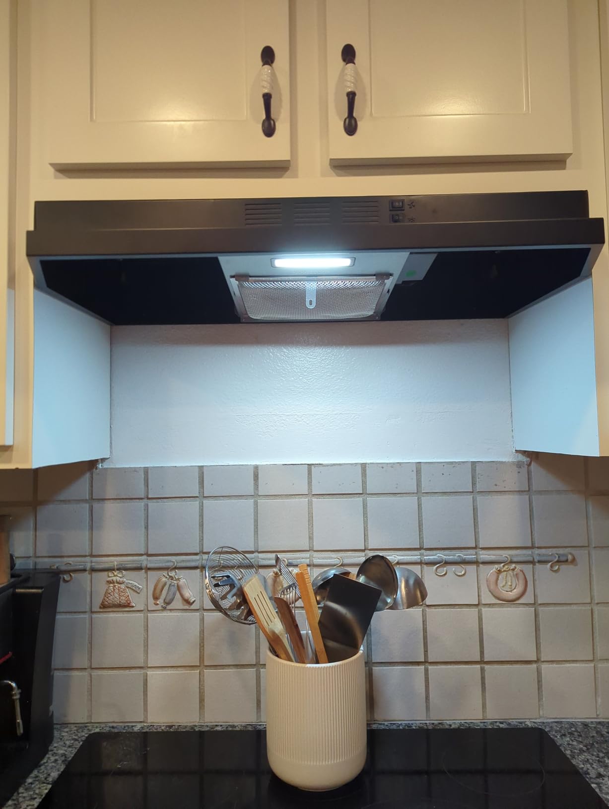 FIREGAS Under Cabinet Range Hood 30 inch, 300 CFM Kitchen Vent Hood, Stainless Steel, Ducted/Ductless Convertible, 2-Speed Fan, LED Light, Top/Rear Venting, Rocker Switch Control customer photo 2