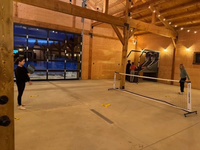 Fostoy Portable Pickleball Net Set with Wheels, 22 FT & Half Court 11 FT | Pickle Ball Net System, Steady Metal Frame with Carry Bag for Backyards, Driveways, and Garages customer photo 1