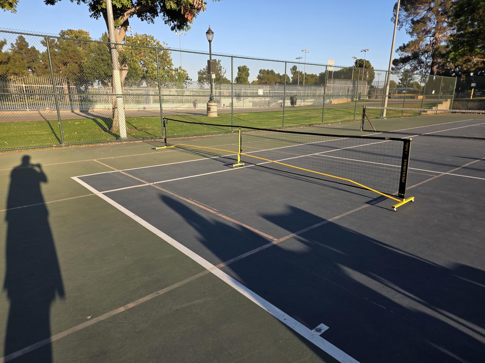 Fostoy Portable Pickleball Net Set with Wheels, 22 FT & Half Court 11 FT | Pickle Ball Net System, Steady Metal Frame with Carry Bag for Backyards, Driveways, and Garages customer photo 2