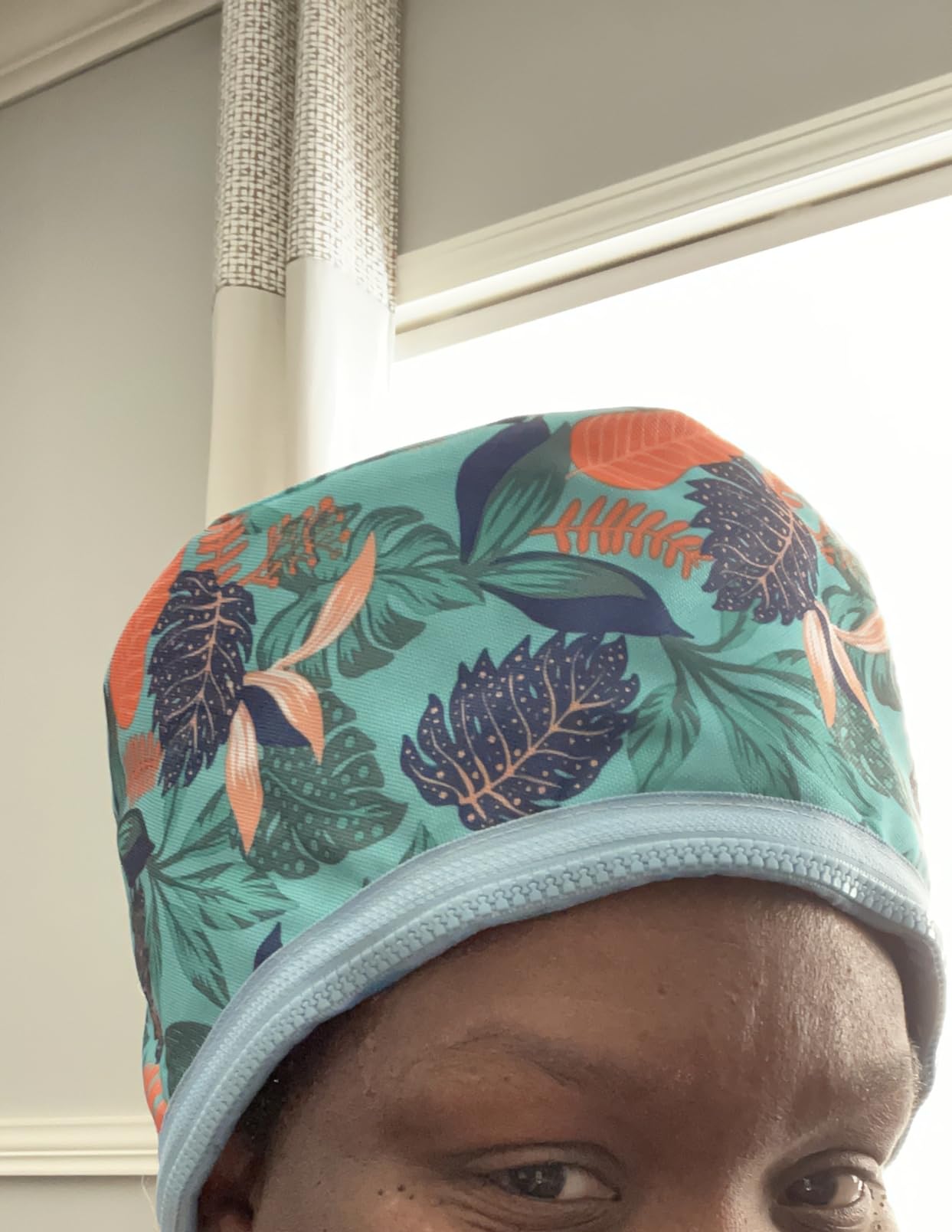 VICARKO Hair Steamer Thermal Heat Cap for Deep Conditioning Hawaii Blue customer photo 2