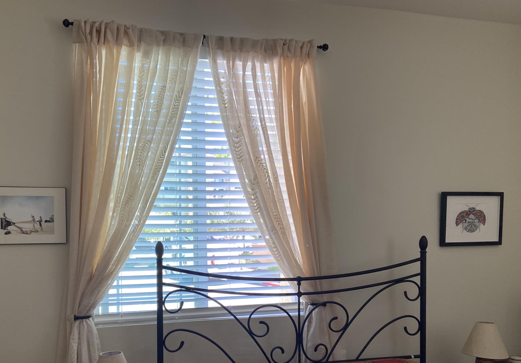 Cream Linen Back Tab Curtains 84 Inch Length for Living Room 2 Panel Set Neutral Modern Farmhouse Window Privacy Semi Sheer Linen Drapes Rustic Pinch Pleated Look Curtain Natural Ivory Colored customer photo 1