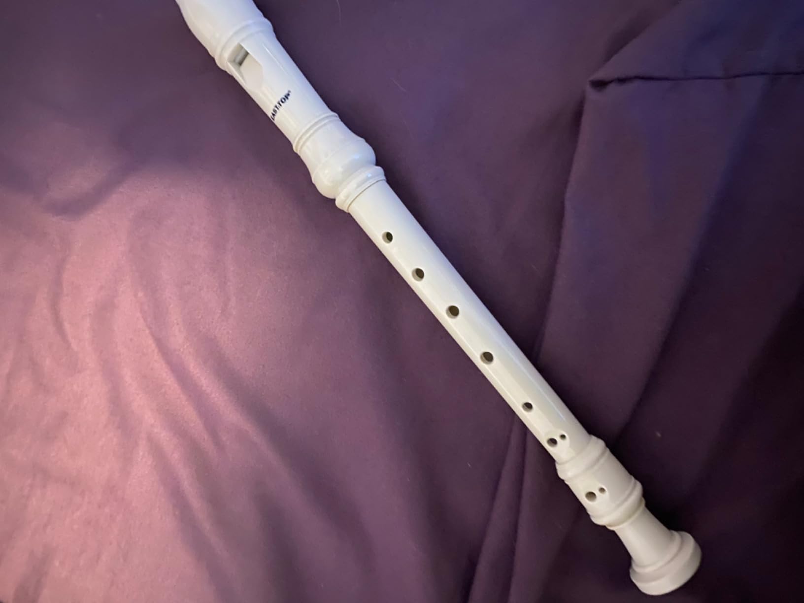EAST TOP Soprano Recorder for Kids Beginners, 8 Hole Plastic German Fingering Flute Recorder 3 Piece with Cleaning stick, Cotton pouch, Fingering Chart, Colorful box (Ivory), as a gift customer photo 2