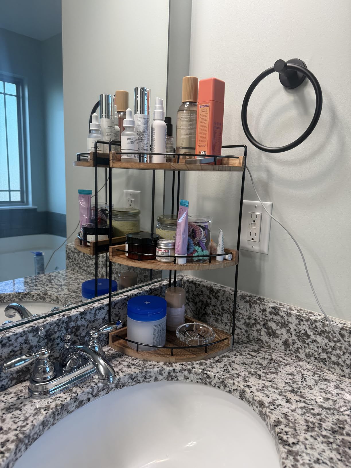 Dorhors Corner Bathroom Organizer Countertop,Vanity Counter Storage Shelf customer photo 1