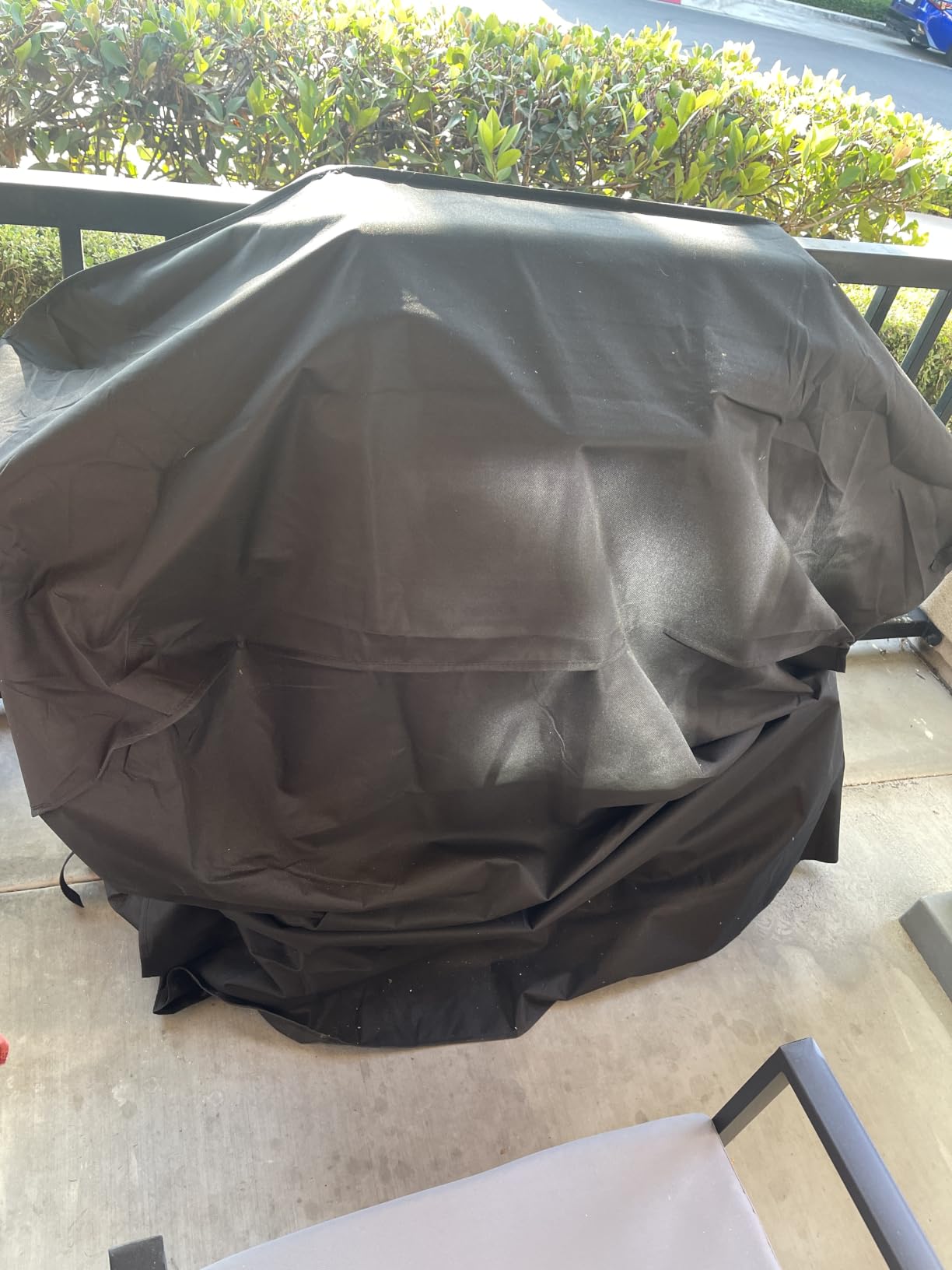 GrillTough Heavy Duty BBQ Grill Cover for Outdoor Grill, 58 Inch, Black | Waterproof, Rip-Proof Fabric, Weather & UV Resistant, Fade Resistant, Adjustable Straps, Secure Fit for Outdoor Grills customer photo 1