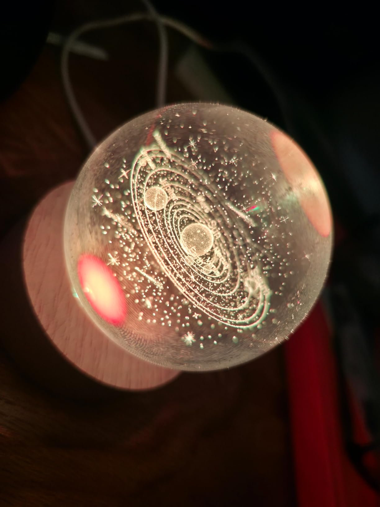 IFOLAINA 3D Solar System Crystal Ball 60mm Universe Gifts for Space Lovers customer photo 2
