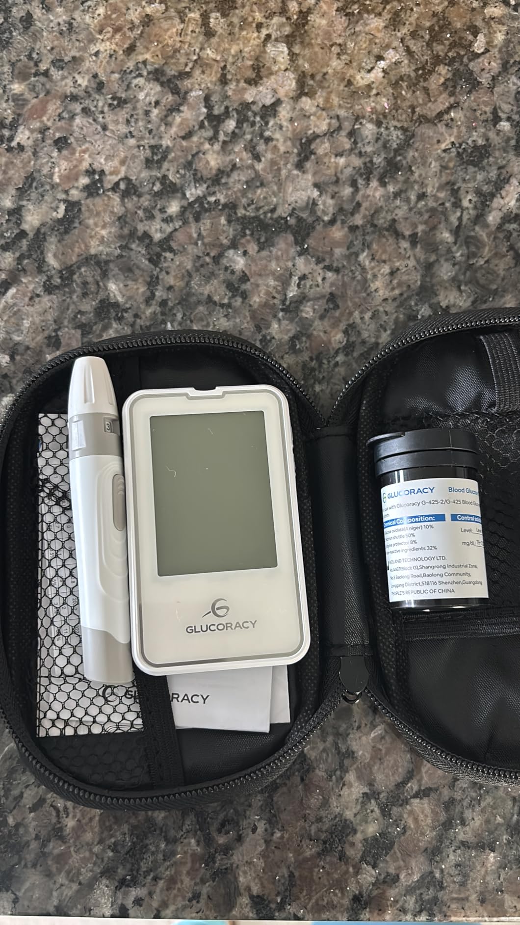 Glucoracy Blood Glucose Monitor Kit, 100 Blood Sugar Test Strips, 100 Lancets, Glucometer, Lancing Device, Travel Case, Diabetic Home Testing Kit customer photo 1