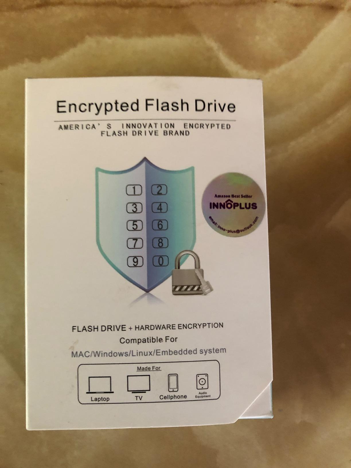Secure 32GB Encrypted USB 3.0 Flash Drive-256-bit Hardware Encryption | INNOPLUS, Password Protected, Compatible With MAC/Windows/Linux/Embedded Systems - Gray customer photo 1