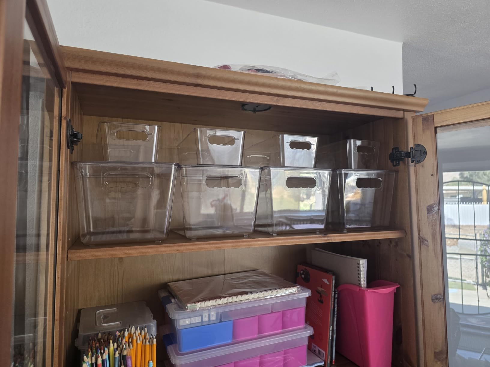 Vtopmart 6 Pack Clear Storage Bins, Pantry Storage Bins with Handle, XL customer photo 2