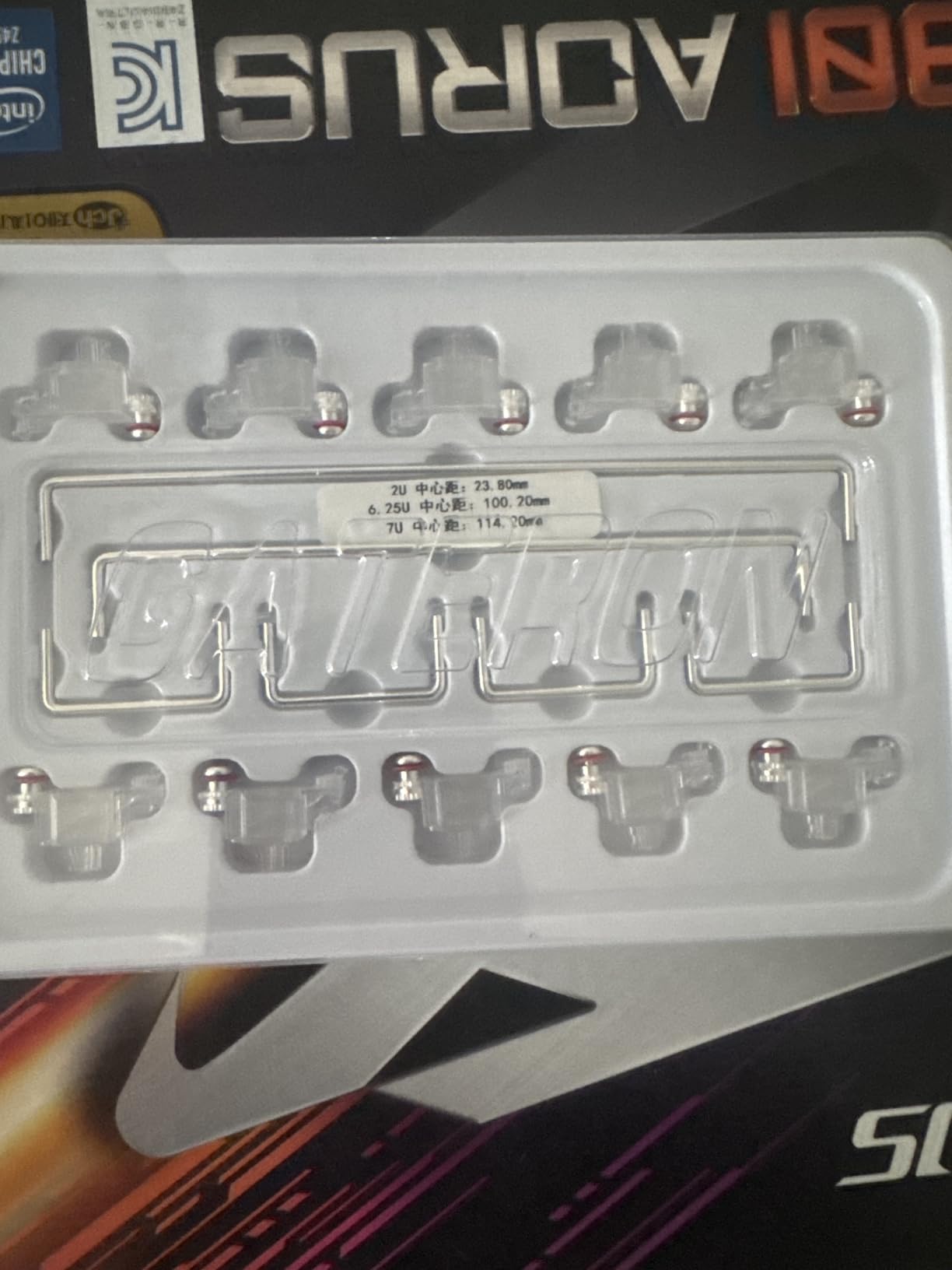 GATERON PC Screw in Crystal Stabilizer RGB Set for 60% Layout Keyboard | compatible for 60% Mechanical Gaming Keyboard, contains 4*2u+1*6.25u+4*2u wire customer photo 1