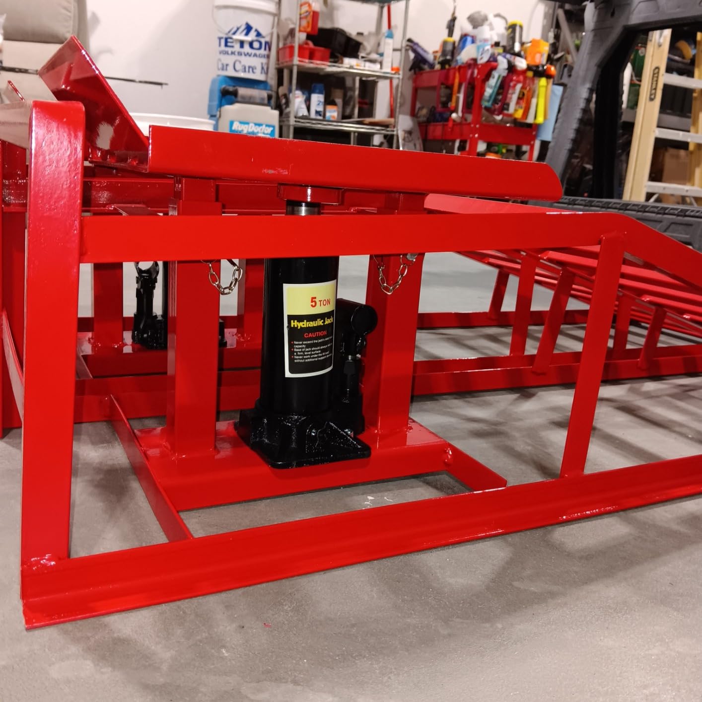 2PCS 5 Ton Hydraulic Car Ramps with Jack, Adjustable Vehicle Ramps customer photo 1