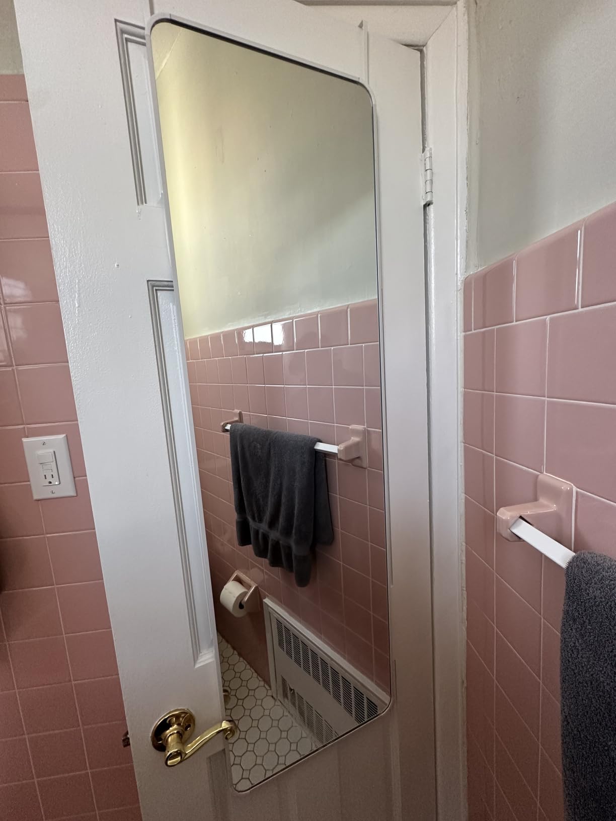 Full Length Mirror, 71''x30'' Arched Floor Body Mirror (Gold) customer photo 2