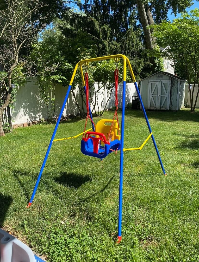Foldable Toddler Swing Set for Indoor & Outdoor Use customer photo 1