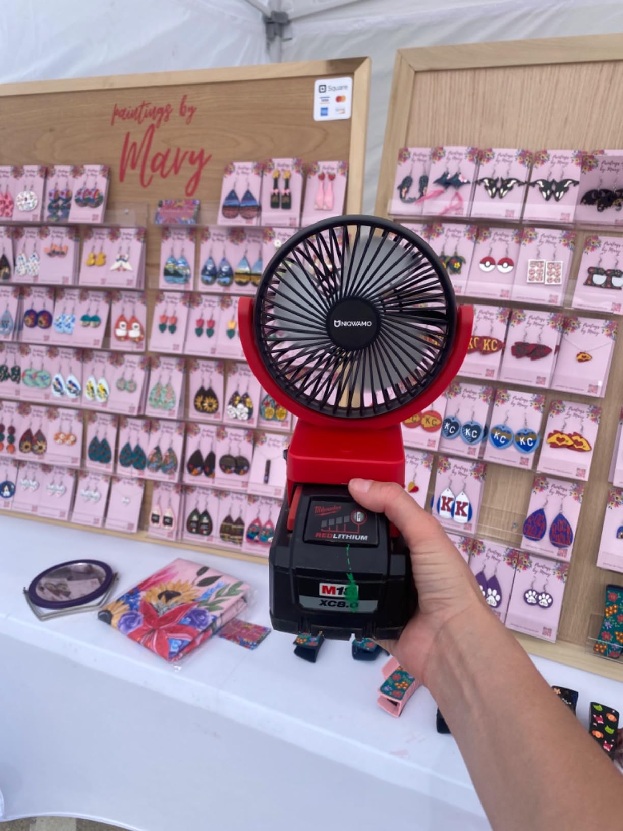 Uniqwamo Portable Jobsite Fan Compatible for Milwaukee 18V Battery customer photo 1