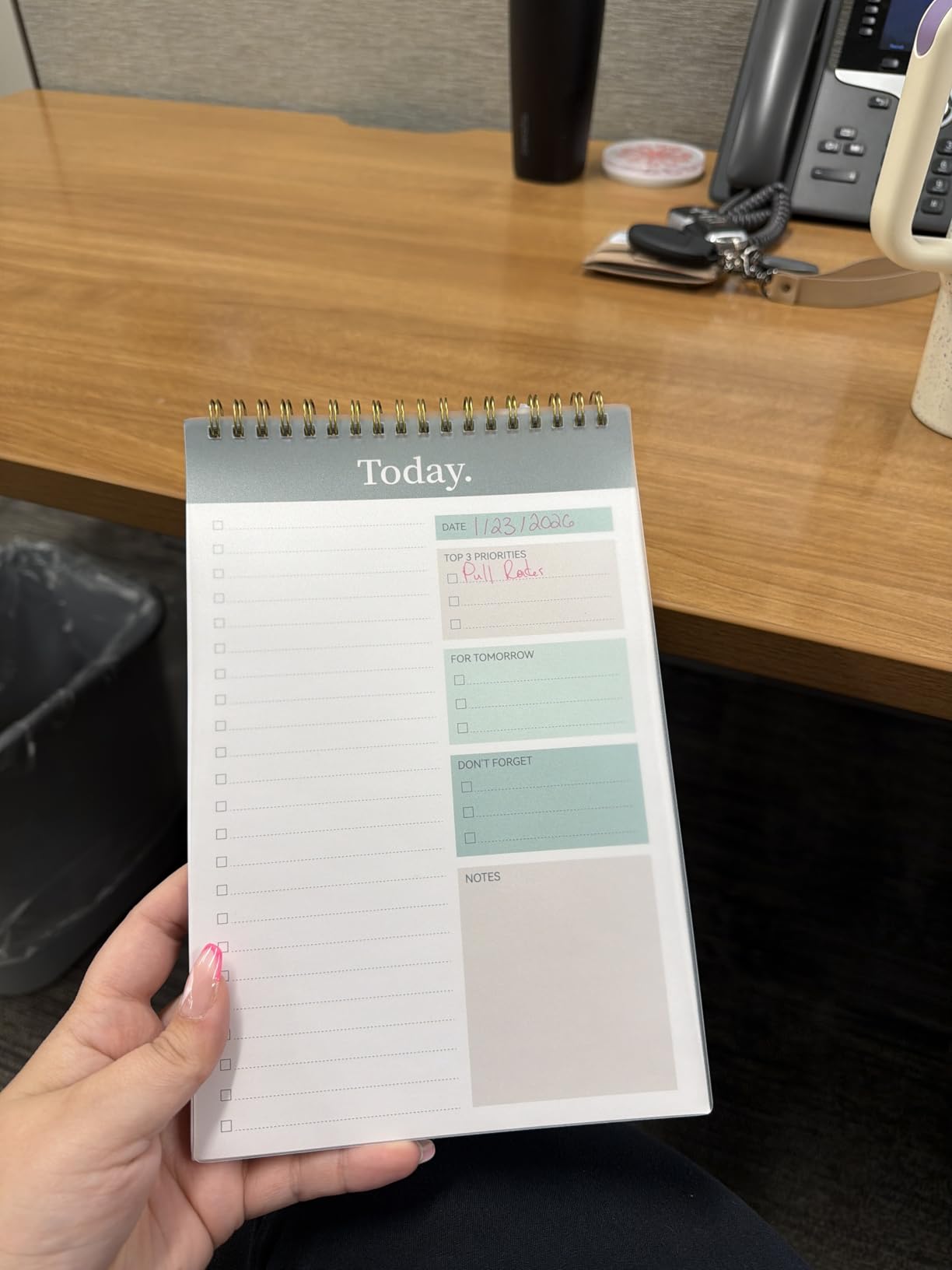 Taja To Do List Notepad, Undated Daily Planner for Work and Goal Setting customer photo 1
