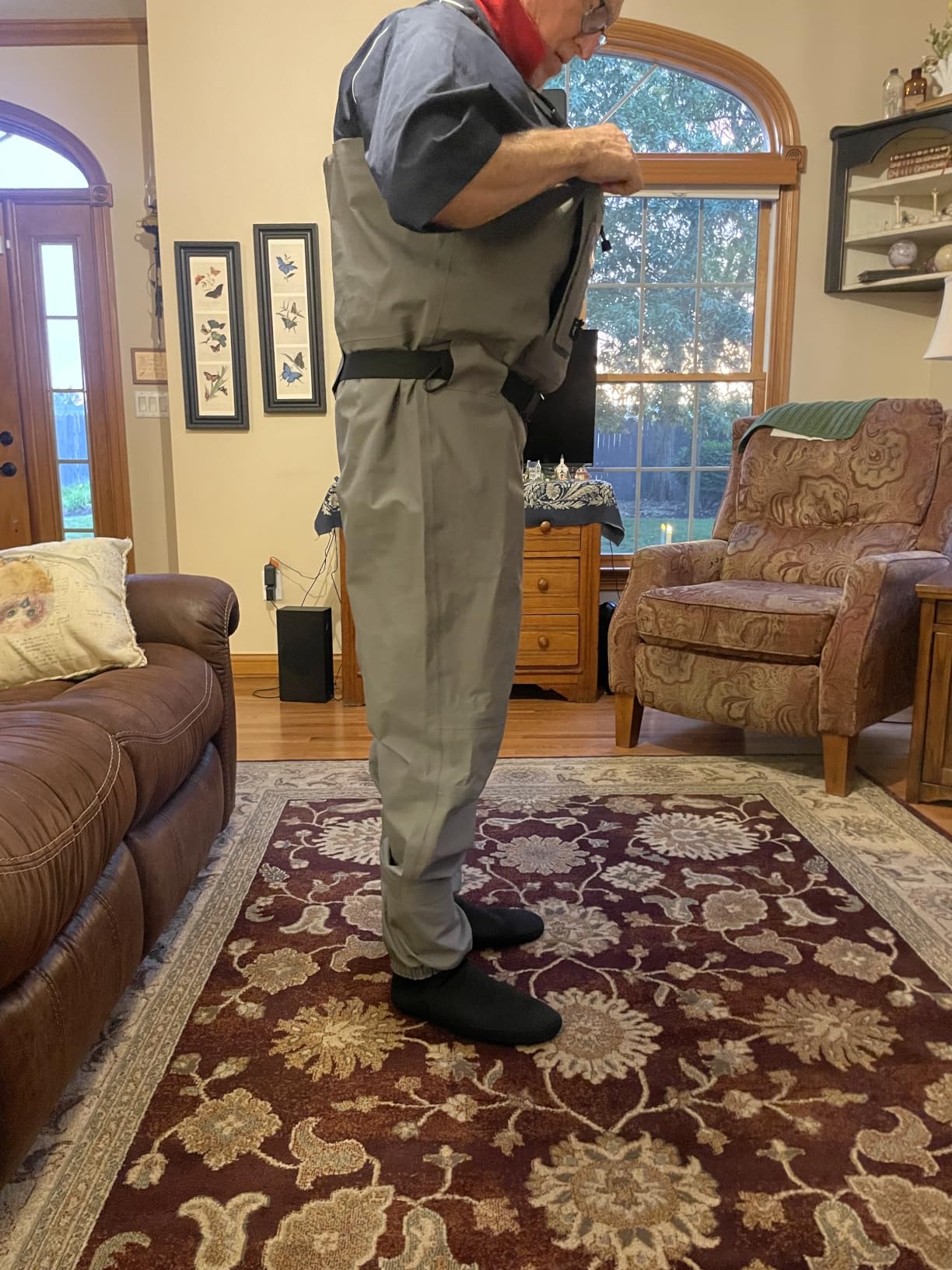 Foxelli Breathable Waders – Fly Fishing Stockingfoot Waders for Men and Women customer photo 2