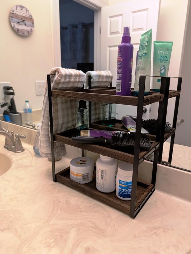 HNRLOY Bathroom Counter Organizer, Bathroom Counter Shelf, Makeup Organizer customer photo 2