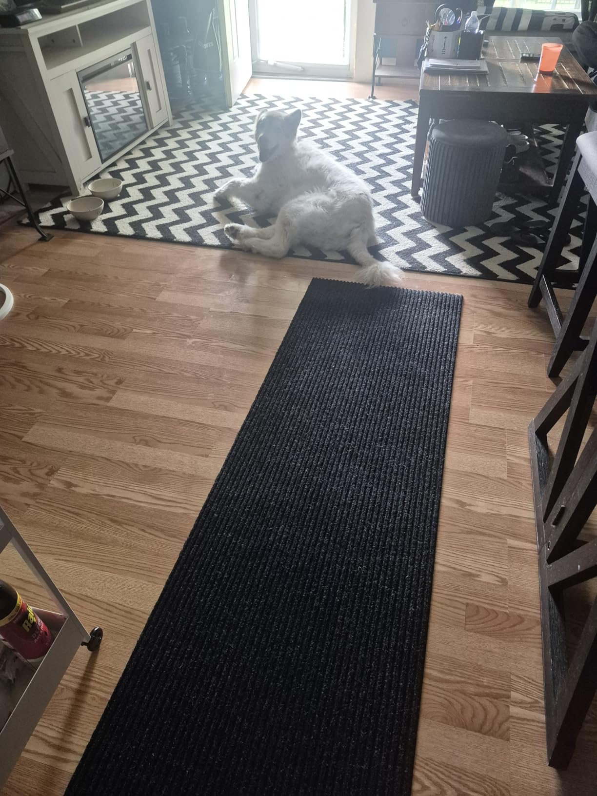 Ottomanson Waterproof Runner Rug 2'x6, Non Slip Indoor Outdoor Door Mat | Heavy Duty Commercial Industrial Utility Entryway Carpet, Hallway, Garage, Patio, Rubber Backed, Low Profile, Black customer photo 1