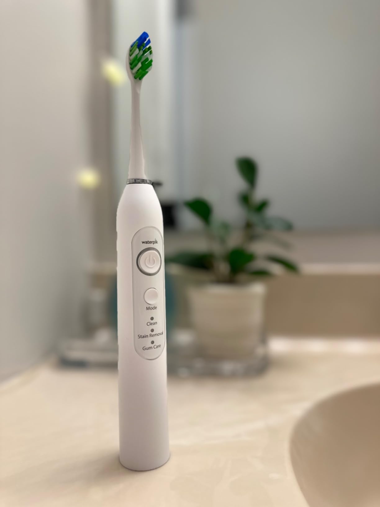 Waterpik Sensonic Sonic Electric Toothbrush, Rechargeable Toothbrush for Adults with 3 Modes, Travel Case, USB Charger, White STW-03W020, Packaging May Vary customer photo 2