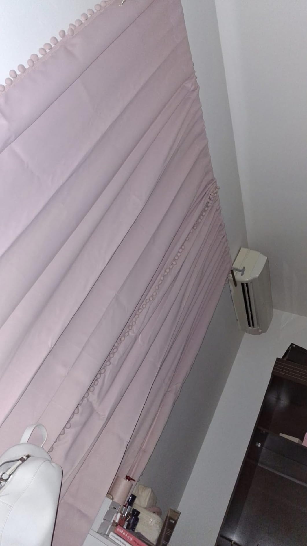 Pink Blackout-Curtains for Bedroom Pom Pom Thermal Insulated 100% Full Blackout Curtain Panels for Girls Baby Nursery Room 84 inch Energy Efficient Window Drapes for Kids 52