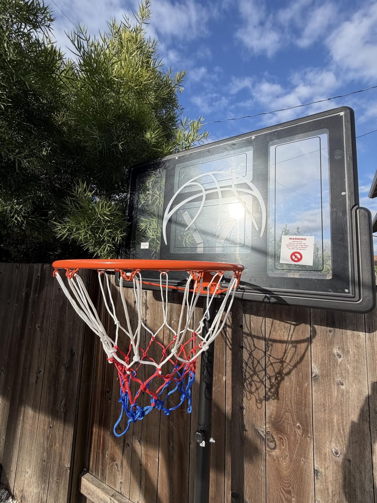 Yohood Basketball Hoop Outdoor, 4.4-10FT Adjustable Height Basketball Goal customer photo 2