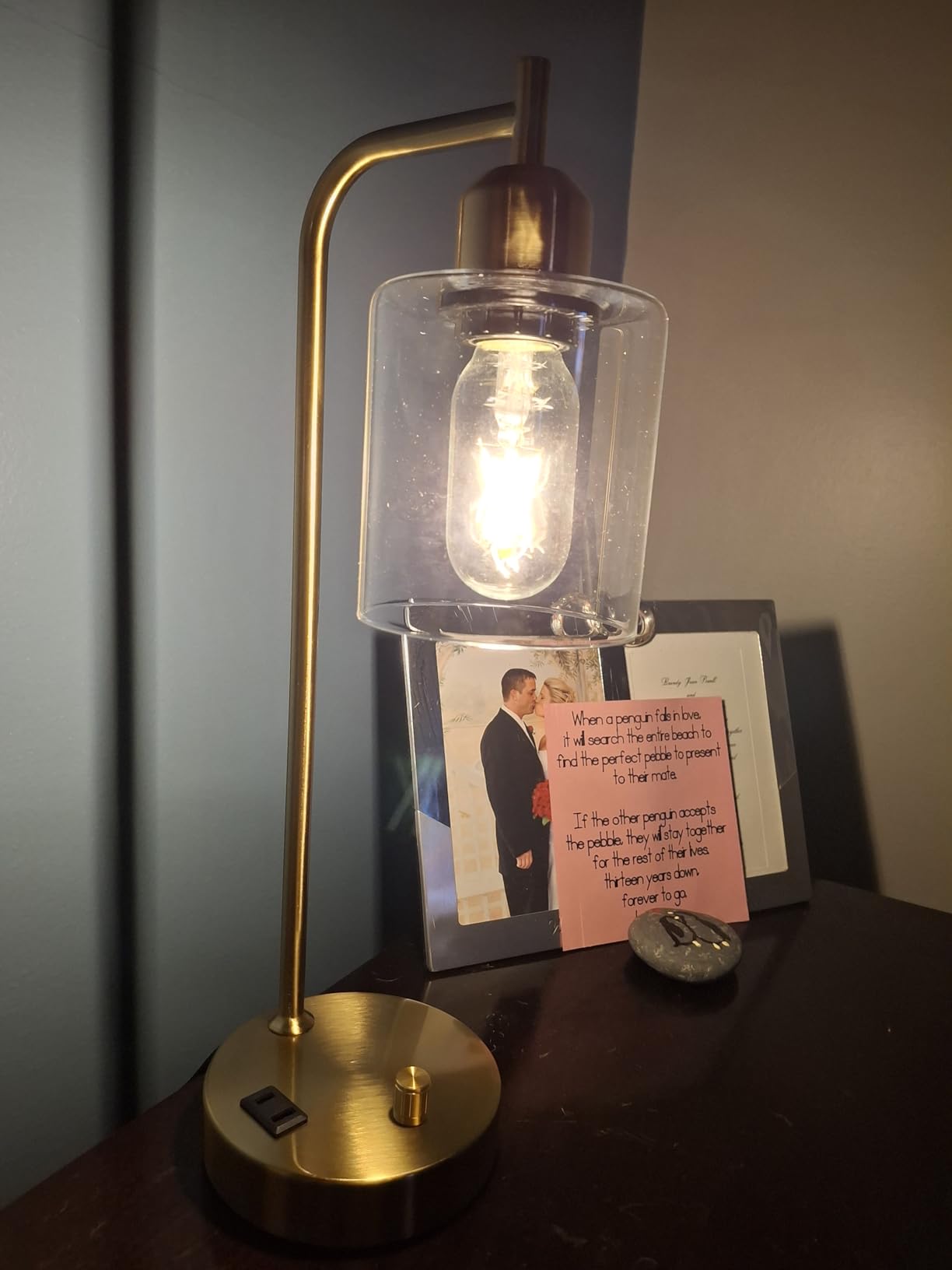 Industrial Bedside Lamps Set of 2, Fully Dimmable Desk Lamps for Bedroom customer photo 2