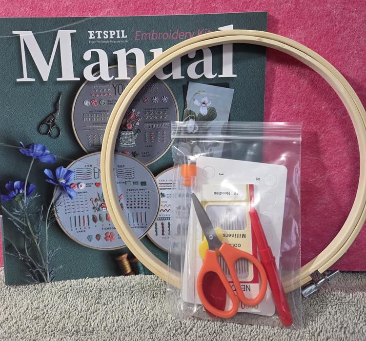 ETSPIL Embroidery Kit for Beginners, 4K Step-by-Step Video, Adults, Gift customer photo 2