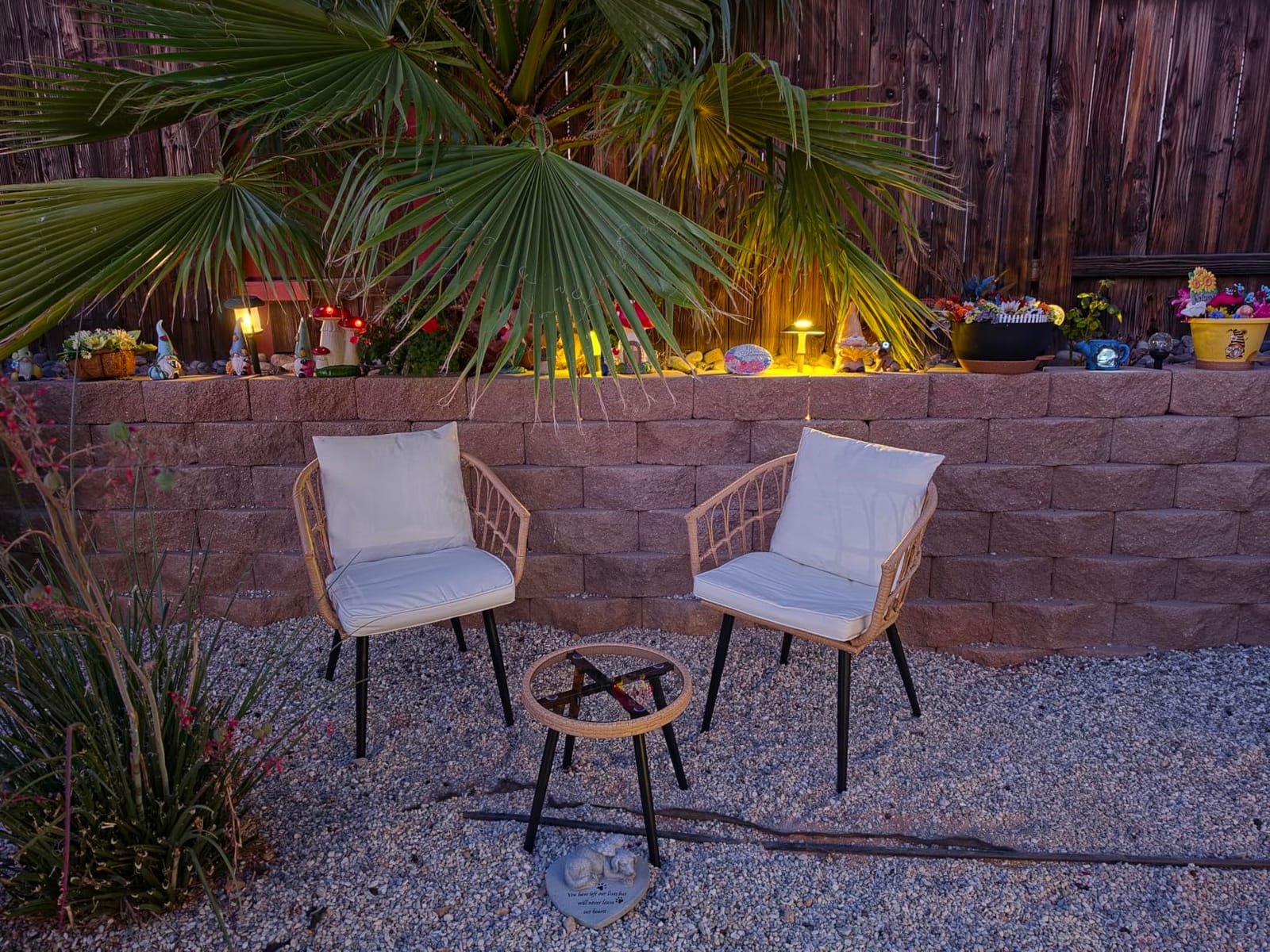 PORWEY 3 Piece Patio Bistro Set, Outdoor Wicker Balcony Furniture Sets customer photo 1