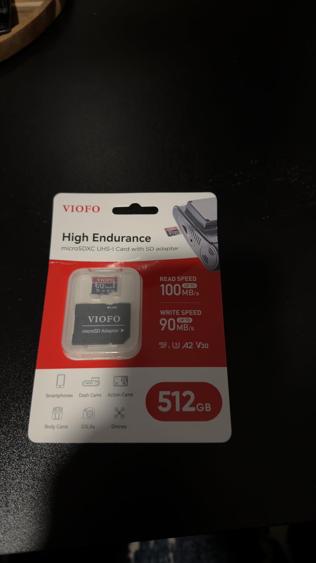256GB Industrial Grade High Endurance microSDXC Card for Dash Cam | U3 A2 V30, up to 100MB/s, Support 4K UHD & Continuous Loop Recording, High Temperature Resistant, Adapter Included customer photo 1